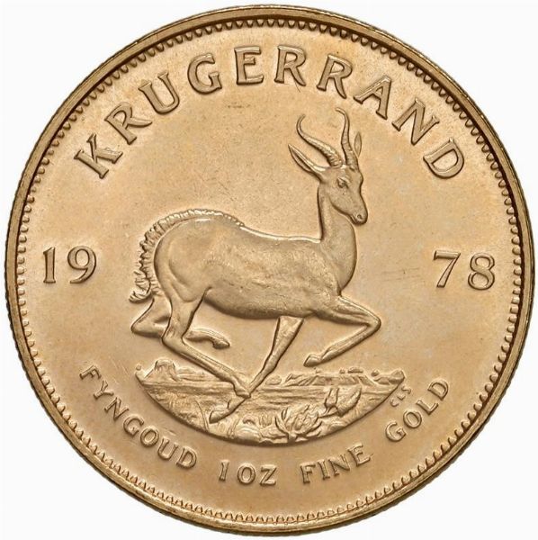 SUDAFRICA. KRUGERRAND 1978  - Asta AUREA. MONETE E MEDAGLIE IN ORO E UNA SELEZIONE DI MEDAGLIE BORBONICHE - Associazione Nazionale - Case d'Asta italiane