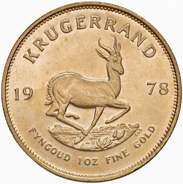 SUDAFRICA. KRUGERRAND 1978  - Asta AUREA. MONETE E MEDAGLIE IN ORO E UNA SELEZIONE DI MEDAGLIE BORBONICHE - Associazione Nazionale - Case d'Asta italiane