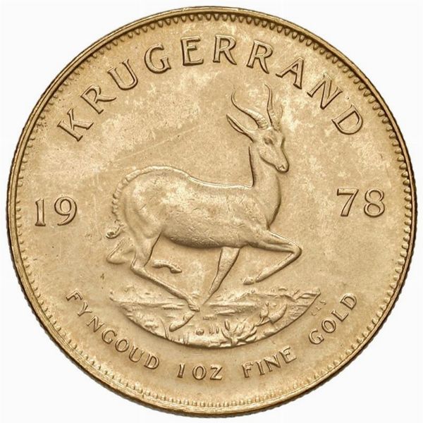 SUDAFRICA. KRUGERRAND 1978  - Asta AUREA. MONETE E MEDAGLIE IN ORO E UNA SELEZIONE DI MEDAGLIE BORBONICHE - Associazione Nazionale - Case d'Asta italiane