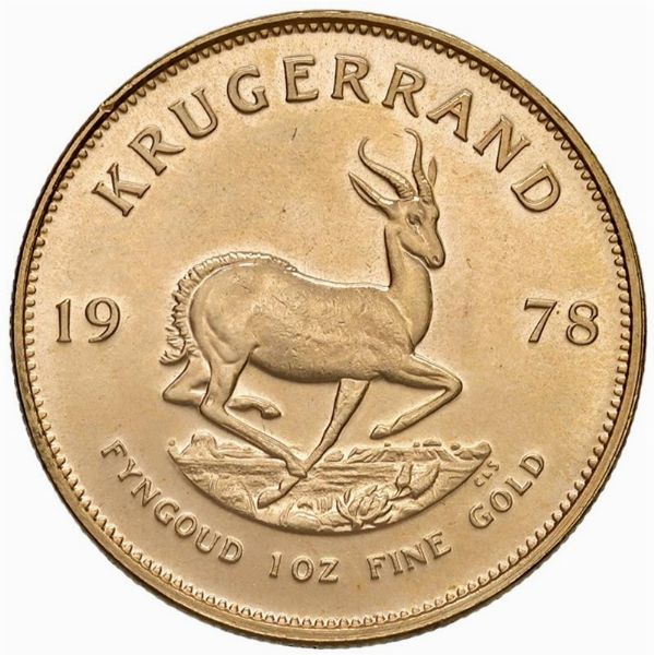 SUDAFRICA. KRUGERRAND 1978  - Asta AUREA. MONETE E MEDAGLIE IN ORO E UNA SELEZIONE DI MEDAGLIE BORBONICHE - Associazione Nazionale - Case d'Asta italiane