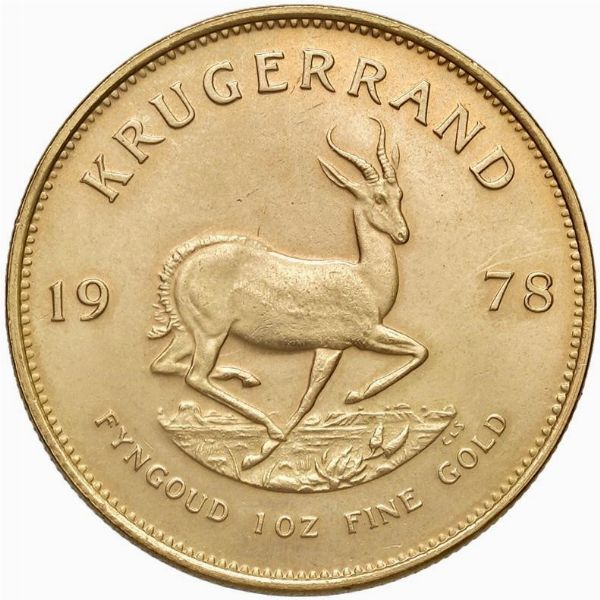 SUDAFRICA. KRUGERRAND 1978  - Asta AUREA. MONETE E MEDAGLIE IN ORO E UNA SELEZIONE DI MEDAGLIE BORBONICHE - Associazione Nazionale - Case d'Asta italiane