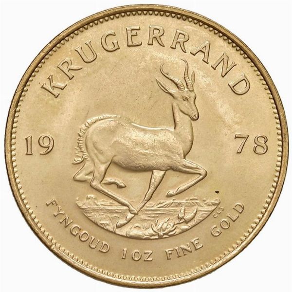 SUDAFRICA. KRUGERRAND 1978  - Asta AUREA. MONETE E MEDAGLIE IN ORO E UNA SELEZIONE DI MEDAGLIE BORBONICHE - Associazione Nazionale - Case d'Asta italiane