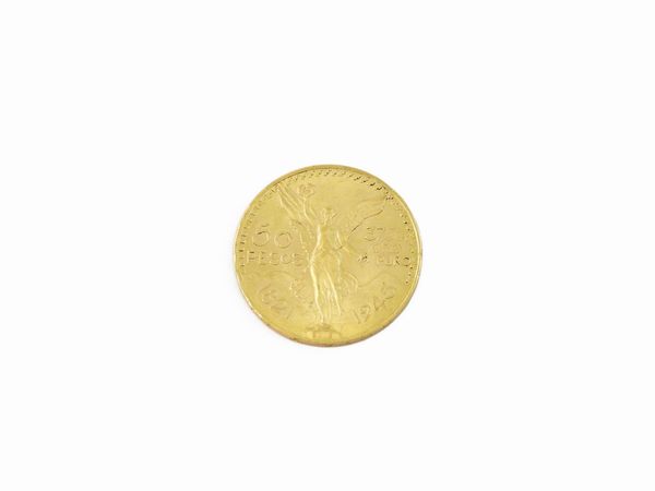 Una moneta da 50 Pesos Messicani in oro  - Asta Gioielli e Orologi - Associazione Nazionale - Case d'Asta italiane