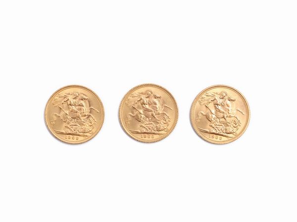 Due monete da 20 franchi e una moneta da 20 lire in oro  - Asta Gioielli e Orologi - Associazione Nazionale - Case d'Asta italiane