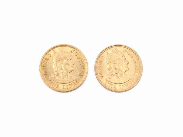 Due monete da una libra in oro  - Asta Gioielli e Orologi - Associazione Nazionale - Case d'Asta italiane