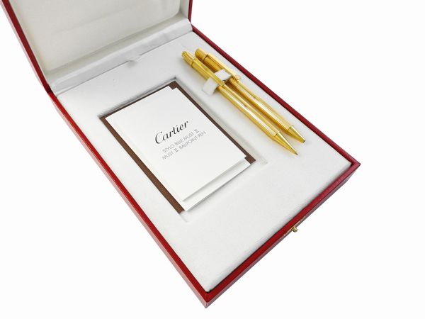 Set penna sfera e portamine Cartier Must II  - Asta Gioielli e Orologi - Associazione Nazionale - Case d'Asta italiane