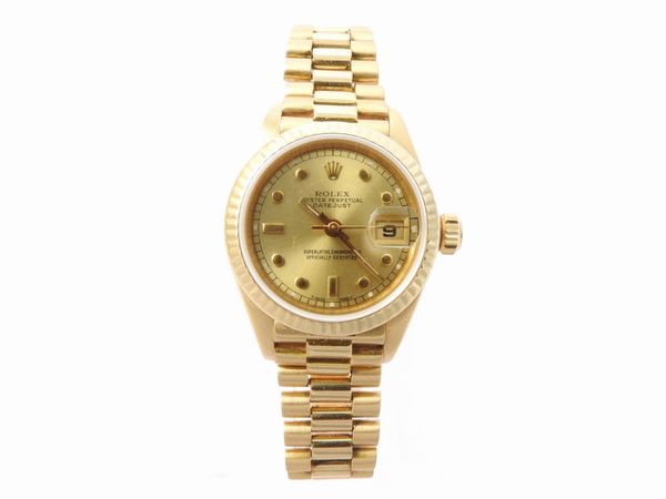 Orologio da polso per donna Rolex Datejust in oro giallo  - Asta Gioielli e Orologi - Associazione Nazionale - Case d'Asta italiane