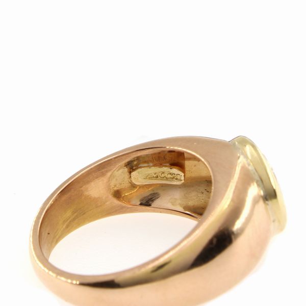 Anello in oro rosa 18kt con diamante ct 1,93  - Asta Gioielli Orologi | Fashion Vintage - Associazione Nazionale - Case d'Asta italiane