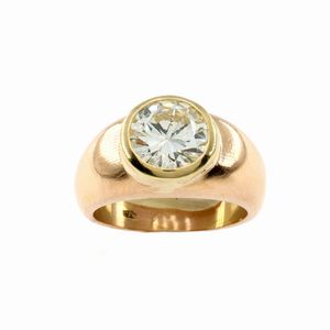 Anello in oro rosa 18kt con diamante ct 1,93  - Asta Gioielli Orologi | Fashion Vintage - Associazione Nazionale - Case d'Asta italiane