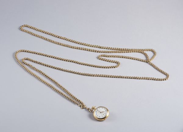 AUREA : Pregevole Orologio da tasca con catena in oro basso titolo.  - Asta GIOIELLI - OROLOGI - ALL I WANT FOR CHRISTMAS Online - Associazione Nazionale - Case d'Asta italiane