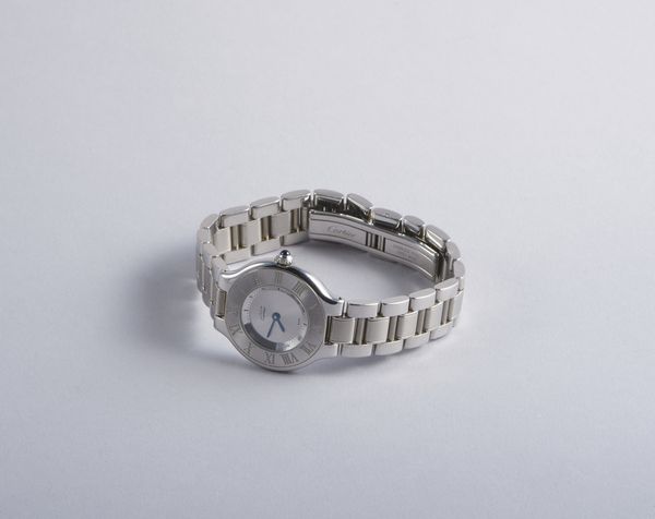 CARTIER : Orologio in acciaio modello 21 Must de Cartier.  - Asta GIOIELLI - OROLOGI - ALL I WANT FOR CHRISTMAS Online - Associazione Nazionale - Case d'Asta italiane