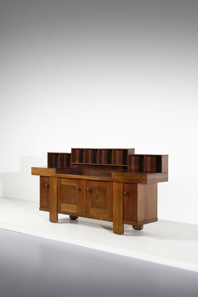 COPPOLA SILVIO (1920 - 1986) : Credenza con alzata mod. 602 per Bernini, Ceriano Laghetto  - Asta DESIGN E ARTI DECORATIVE DEL NOVECENTO - Associazione Nazionale - Case d'Asta italiane