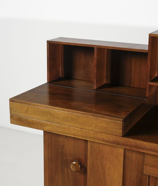 COPPOLA SILVIO (1920 - 1986) : Credenza con alzata mod. 602 per Bernini, Ceriano Laghetto  - Asta DESIGN E ARTI DECORATIVE DEL NOVECENTO - Associazione Nazionale - Case d'Asta italiane