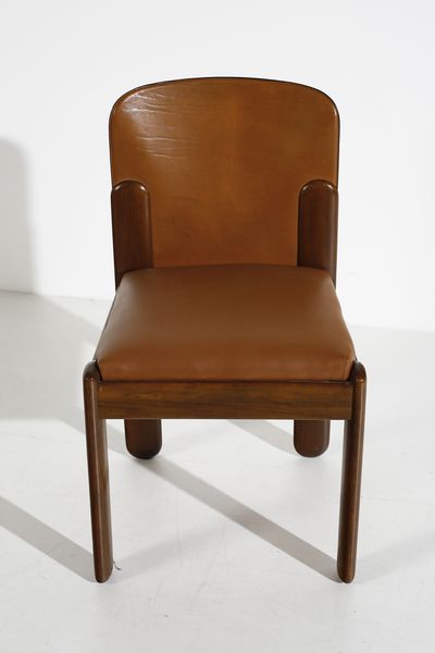 COPPOLA SILVIO (1920 - 1986) : Quattro sedie mod. 330 per Bernini, Ceriano Laghetto  - Asta DESIGN E ARTI DECORATIVE DEL NOVECENTO - Associazione Nazionale - Case d'Asta italiane