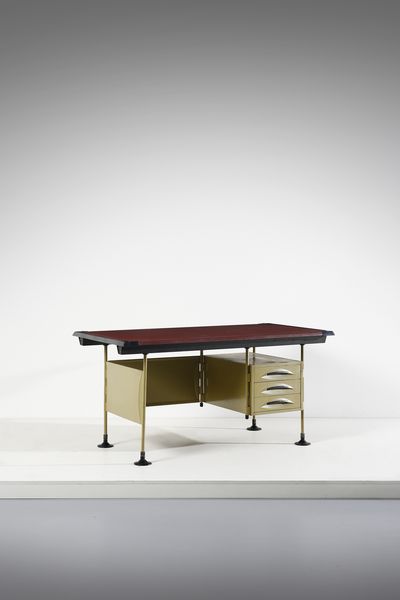 STUDIO BBPR (n. 1932) : Scrivania della serie Spazio Modernista per Olivetti, Ivrea  - Asta DESIGN E ARTI DECORATIVE DEL NOVECENTO - Associazione Nazionale - Case d'Asta italiane