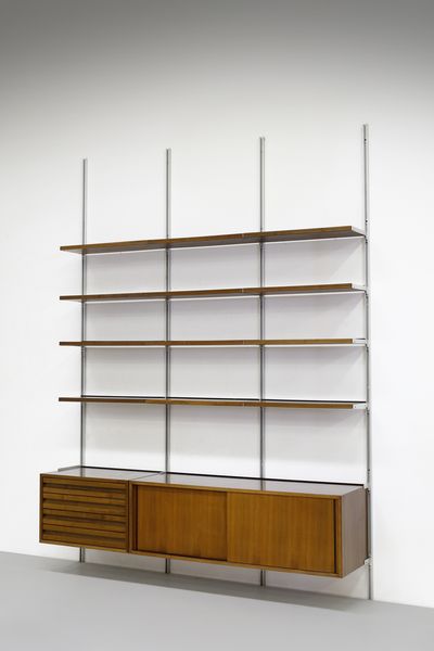 BORSANI OSVALDO (1911 - 1985) : Libreria mod. E22 per Tecno, Varedo  - Asta DESIGN E ARTI DECORATIVE DEL NOVECENTO - Associazione Nazionale - Case d'Asta italiane