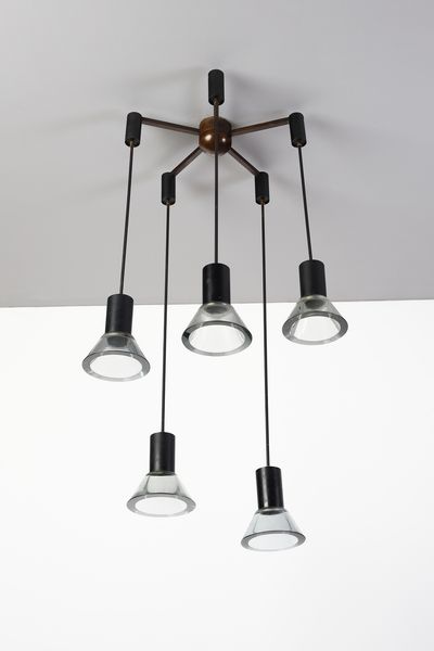 LENARDA ALESSANDRO (n. 1939) : attribuito. Grande lampada a sospensione  - Asta DESIGN E ARTI DECORATIVE DEL NOVECENTO - Associazione Nazionale - Case d'Asta italiane