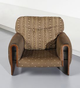 BUZZI FERDINANDO (1931 - 2021) : nello stile di. Divano a tre posti e una poltrona  - Asta DESIGN E ARTI DECORATIVE DEL NOVECENTO - Associazione Nazionale - Case d'Asta italiane