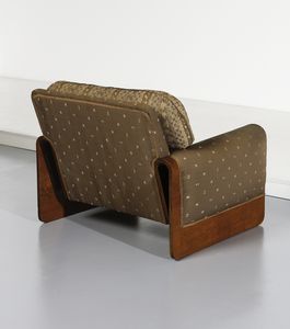 BUZZI FERDINANDO (1931 - 2021) : nello stile di. Divano a tre posti e una poltrona  - Asta DESIGN E ARTI DECORATIVE DEL NOVECENTO - Associazione Nazionale - Case d'Asta italiane