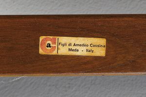 FRATTINI GIANFRANCO (1926 - 2004) : Coppia di poltrone mod. 849 per Cassina, Meda  - Asta DESIGN E ARTI DECORATIVE DEL NOVECENTO - Associazione Nazionale - Case d'Asta italiane