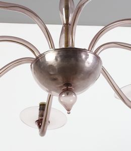 CAPPELLIN M.V.M (1925 - 1932) : Lampada a sospensione a otto luci  - Asta DESIGN E ARTI DECORATIVE DEL NOVECENTO - Associazione Nazionale - Case d'Asta italiane