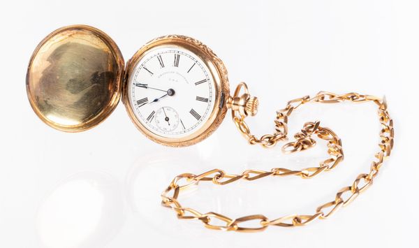 American Walthman orologio da tasca in oro con catena  - Asta Gioielli e Orologi - Associazione Nazionale - Case d'Asta italiane