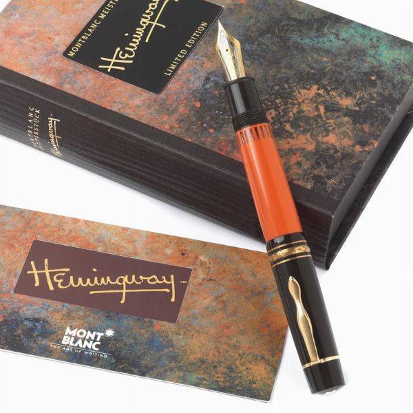 MONTBLANC MEISTERSTÜCK "ERNEST HEMINGWAY" PENNA STILOGRAFICA, SERIE WRITERS EDIZIONE LIMITATA N. SE5019/08, ANNO 1992  - Asta PENNE DA COLLEZIONE - Associazione Nazionale - Case d'Asta italiane