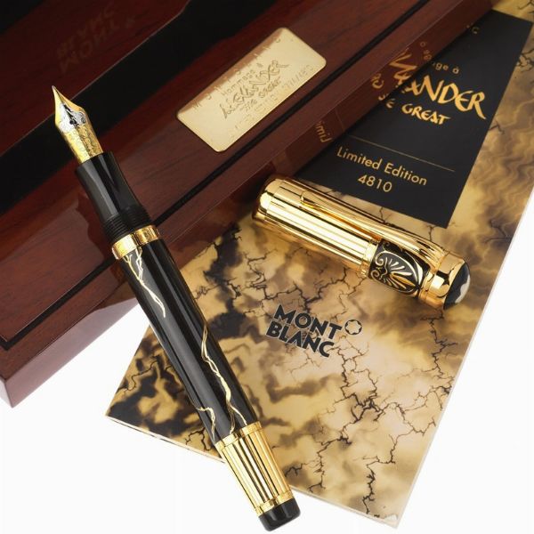 MONTBLANC "HOMMAGE A ALEXANDER THE GREAT" PENNA STILOGRAFICA SERIE PATRON OF ART EDIZIONE LIMITATA N. 1774/4810, ANNO 1998  - Asta PENNE DA COLLEZIONE - Associazione Nazionale - Case d'Asta italiane