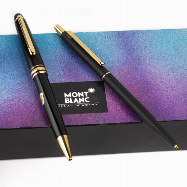 MONTBLANC DUE PENNE A SFERA  - Asta PENNE DA COLLEZIONE - Associazione Nazionale - Case d'Asta italiane