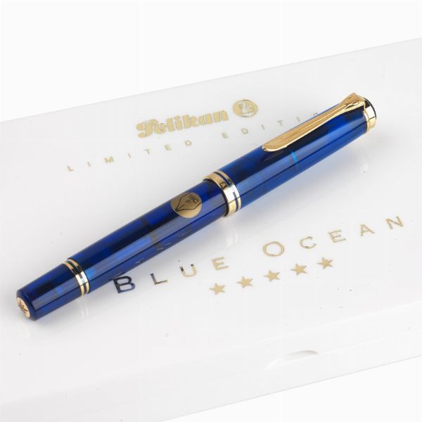 PELIKAN BLU OCEANO PENNA STILOGRAFICA EDIZIONE LIMITATA N. 1025/5000  - Asta PENNE DA COLLEZIONE - Associazione Nazionale - Case d'Asta italiane