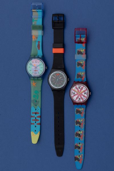 Lotto di 3 swatch: <BR>GB726 1992 <BR>GR122  <BR>GN118 1992  - Asta I Swatch very much - Associazione Nazionale - Case d'Asta italiane