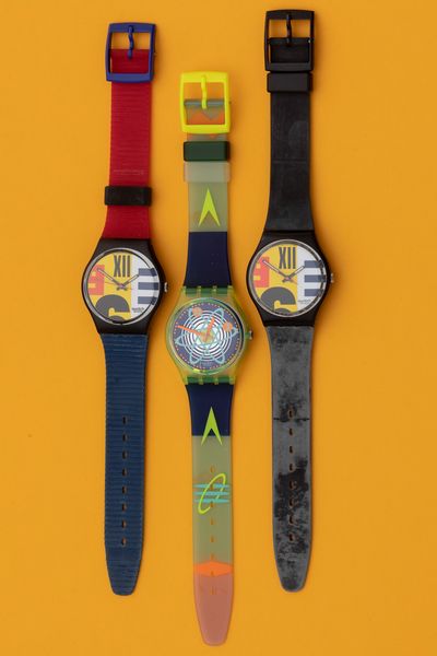 Lotto di 3 swatch: <BR>GJ107 1992 <BR>GB117 1987 <BR>GB117 1987  Imitazione  - Asta I Swatch very much - Associazione Nazionale - Case d'Asta italiane