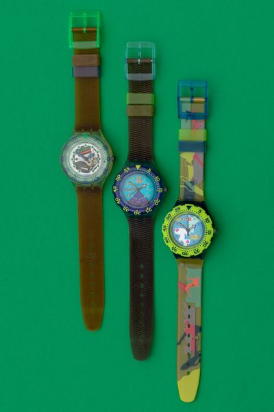 Lotto di 3 swatch Scuba 200: <BR>SDN105 1993 <BR>SDK107 1993 <BR>SDN106 1993  - Asta I Swatch very much - Associazione Nazionale - Case d'Asta italiane