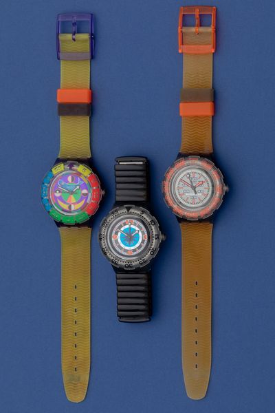 Lotto di 3 swatch Scuba 200: <BR>SDM100 1994 <BR>SDM102 1994 <BR>SDV101 1994  - Asta I Swatch very much - Associazione Nazionale - Case d'Asta italiane