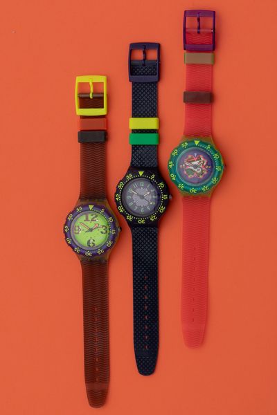 Lotto di 3 swatch Scuba 200: <BR>SDN103 1993 <BR>SDJ101 1993 <BR>SDN104 1993  - Asta I Swatch very much - Associazione Nazionale - Case d'Asta italiane