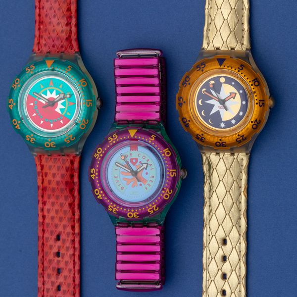 Lotto di 3 swatch Scuba 200: <BR>SDG103 1993  <BR>SDK112 1993 <BR>SDK111 1993  - Asta I Swatch very much - Associazione Nazionale - Case d'Asta italiane