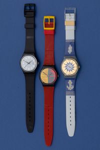 Lotto di 3 swatch: <BR>GK140  <BR>GB113 1987 <BR>GB413 1991  - Asta I Swatch very much - Associazione Nazionale - Case d'Asta italiane