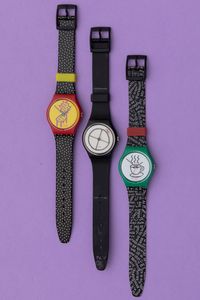 Lotto di 3 swatch: <BR>GZ120 1991 <BR>GR115 1993 <BR>GG121 1993  - Asta I Swatch very much - Associazione Nazionale - Case d'Asta italiane