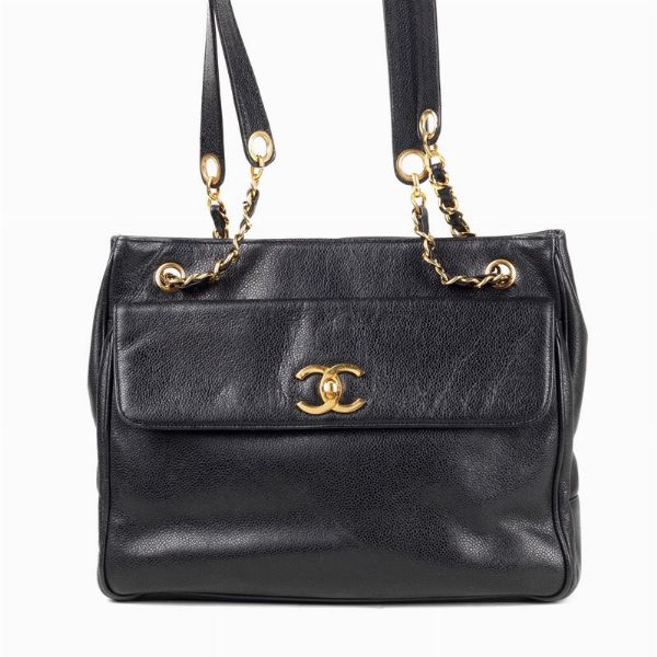 CHANEL SHOPPING BAG A TRACOLLA TIMELESS VINTAGE  - Asta VINTAGE: BORSE E ACCESSORI DI HERMES, LOUIS VUITTON E ALTRE GRANDI MAISON - Associazione Nazionale - Case d'Asta italiane