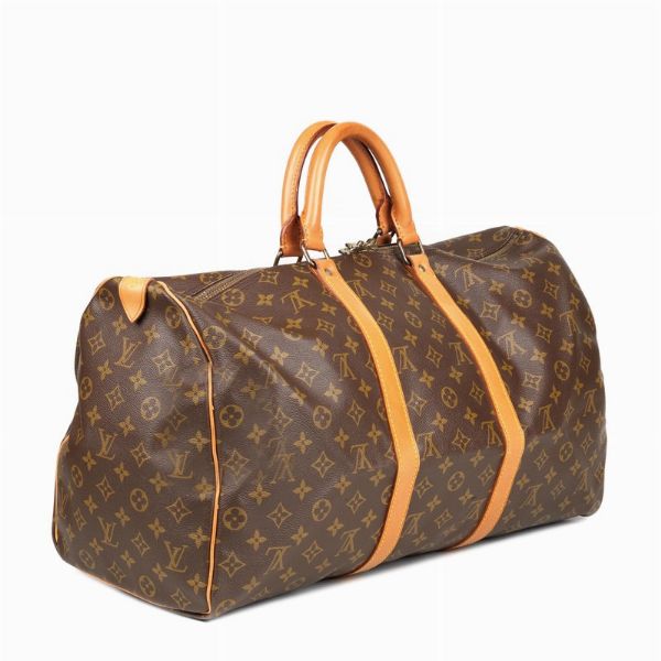 LOUIS VUITTON BORSA VIAGGIO KEEPALL 50  - Asta VINTAGE: BORSE E ACCESSORI DI HERMES, LOUIS VUITTON E ALTRE GRANDI MAISON - Associazione Nazionale - Case d'Asta italiane