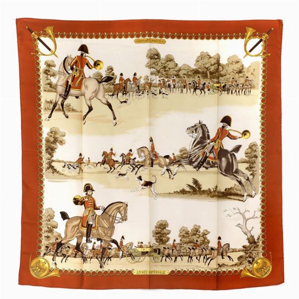 HERMES : HERMES FOULARD LIVREE IMPERIALE  - Asta VINTAGE: BORSE E ACCESSORI DI HERMES, LOUIS VUITTON E ALTRE GRANDI MAISON - Associazione Nazionale - Case d'Asta italiane