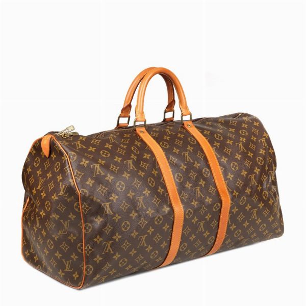 LOUIS VUITTON BORSA VIAGGIO KEEPALL 55  - Asta VINTAGE: BORSE E ACCESSORI DI HERMES, LOUIS VUITTON E ALTRE GRANDI MAISON - Associazione Nazionale - Case d'Asta italiane