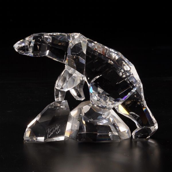 Orso polare Swarovski Nanuc firmato alla base  - Asta Swarovski: Crystalized Elegance - Associazione Nazionale - Case d'Asta italiane