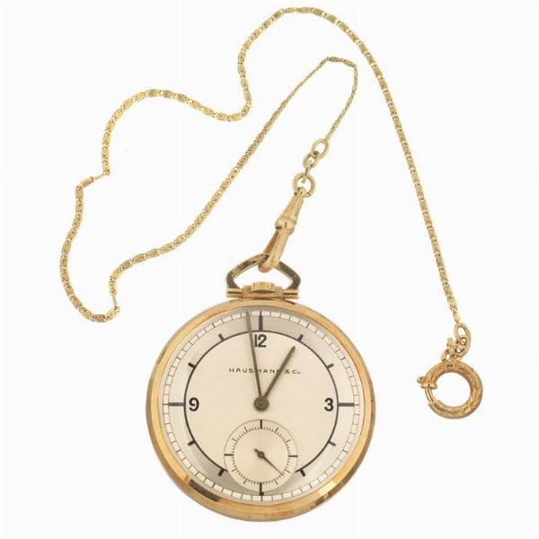 HAUSMANN & CO. OROLOGIO DA TASCA CON CATENA  - Asta OROLOGI - Associazione Nazionale - Case d'Asta italiane