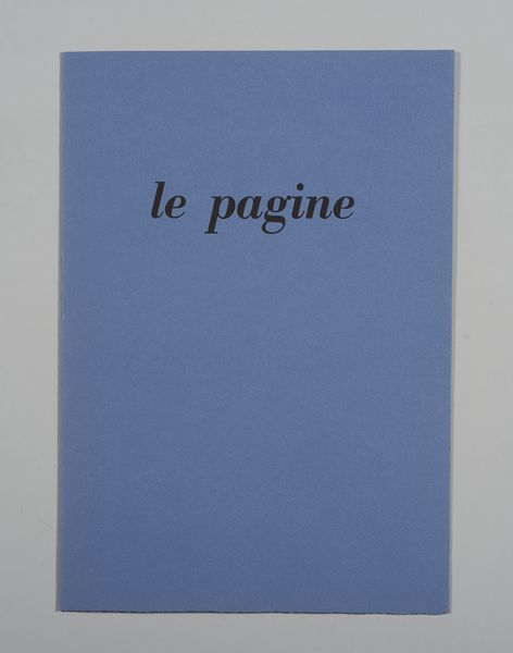 FONTANA LUCIO (1899 - 1968) : Concetto spaziale, Le Pagine.  - Asta Asta 431 | GRAFICA MODERNA, FOTOGRAFIA E MULTIPLI D'AUTORE Online - Associazione Nazionale - Case d'Asta italiane