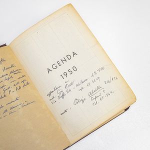 GIO PONTI : Agenda personale dell'anno 1950.  - Asta Fine Design - Associazione Nazionale - Case d'Asta italiane