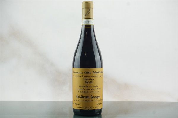 Amarone della Valpolicella Classico Giuseppe Quintarelli 2012  - Asta Smart Wine 2.0 | Christmas Edition - Associazione Nazionale - Case d'Asta italiane