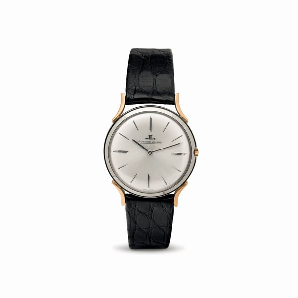 Jaeger-LeCoultre : Classico orologio da polso in oro bianco e oro rosa 18k piatto con anse fancy quadrante argent con indici applicati  - Asta Orologi da Polso - Associazione Nazionale - Case d'Asta italiane