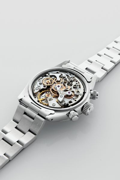 ROLEX : Raro Cosmograph Daytona ref 6263 in acciaio tasti a vite, carica manuale, ghiera tachimetrica in bachelite, quadrante argent, contatori neri e bracciale Oyster  - Asta Orologi da Polso - Associazione Nazionale - Case d'Asta italiane