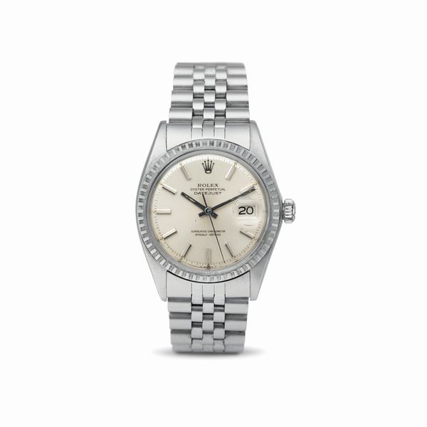 ROLEX : Iconico Datejust ref 1603 in acciaio, quadrante argent, ghiera godronata, bracciale Jubilee corredato da scatola originale e garanzia  - Asta Orologi da Polso - Associazione Nazionale - Case d'Asta italiane